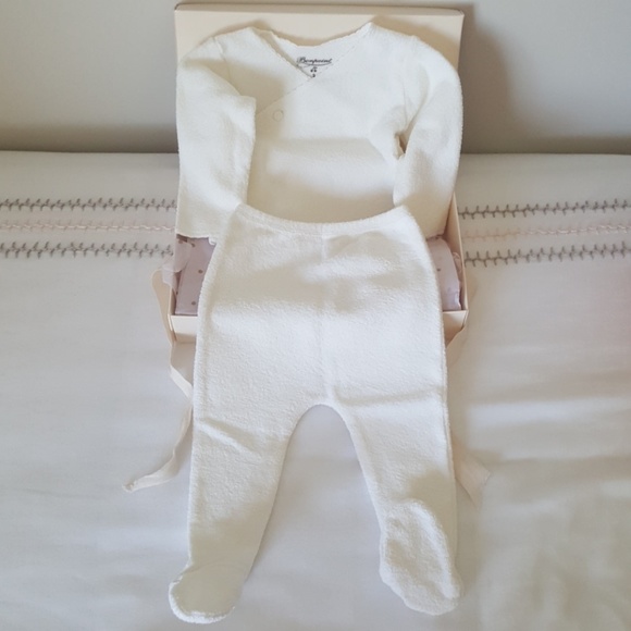 Bonpoint Size 3 months 2 piece Terry Baby Footie - Picture 3 of 8